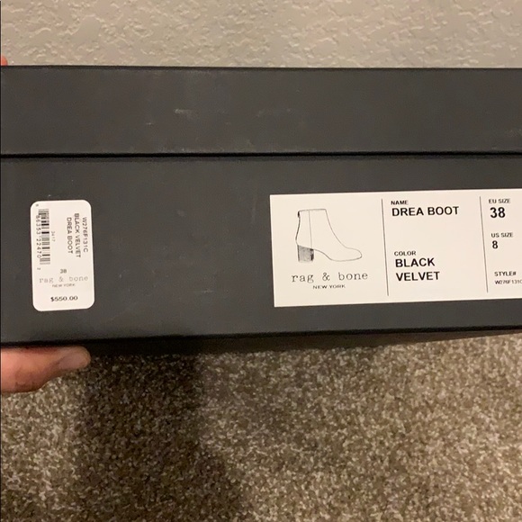 NWT rag and bone Drea Bootie velvet lucite - Picture 7 of 9